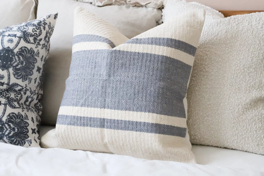 India Grey Stripe Cushion