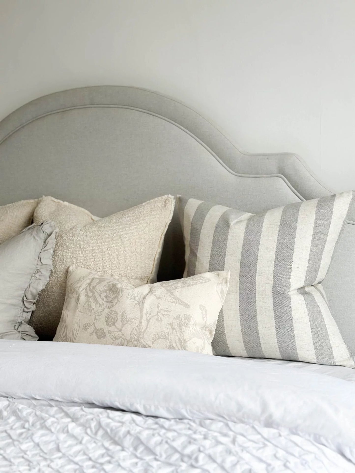 Freya Grey Thick Stripe Cushion