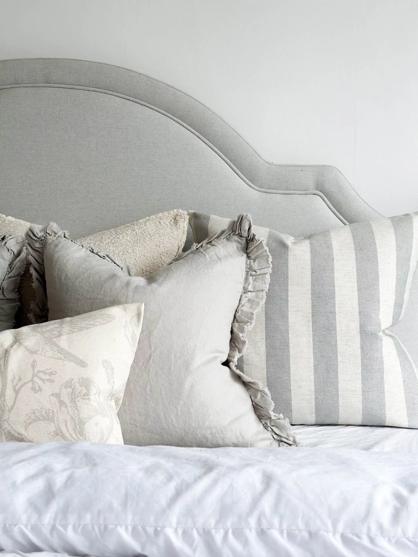 Freya Grey Thick Stripe Cushion