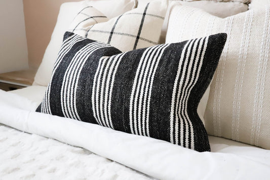 India Black Stripe Cushions