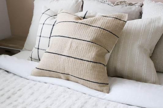 India Brown and Black Stripe Cushion