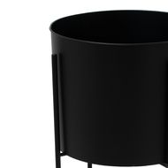 Large Matt Black Bullet Planter on Black Frame