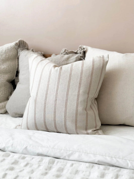 Lea Beige Stripe Cushion