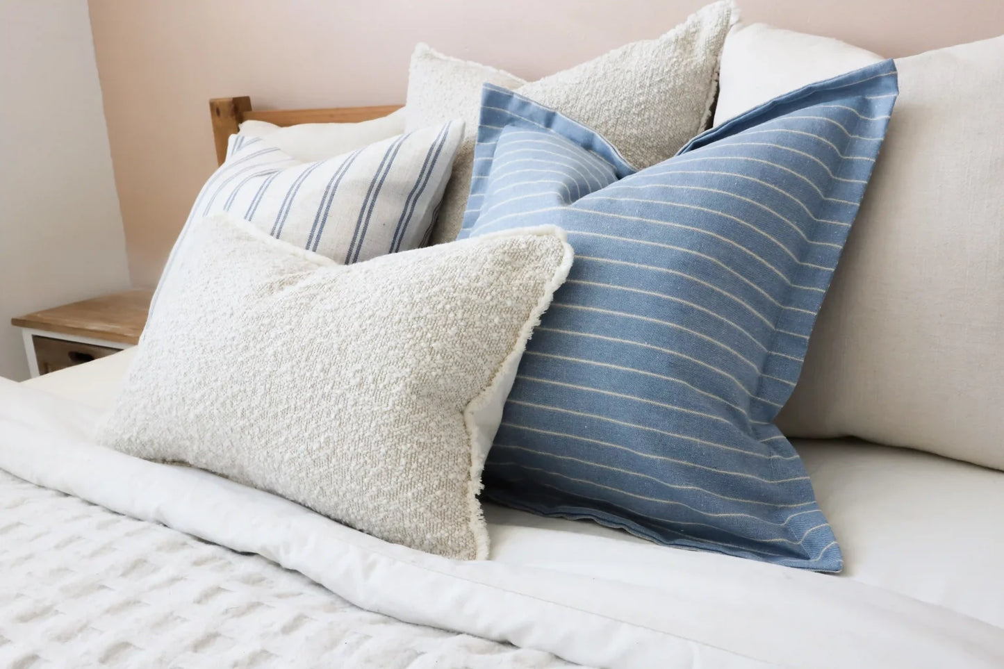 Lexie Blue Stripe Cushion