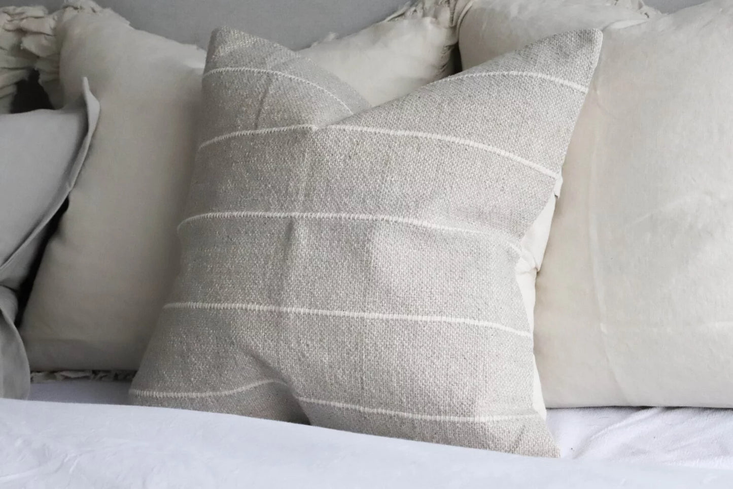 India Light Grey Cushion - 2 Sizes