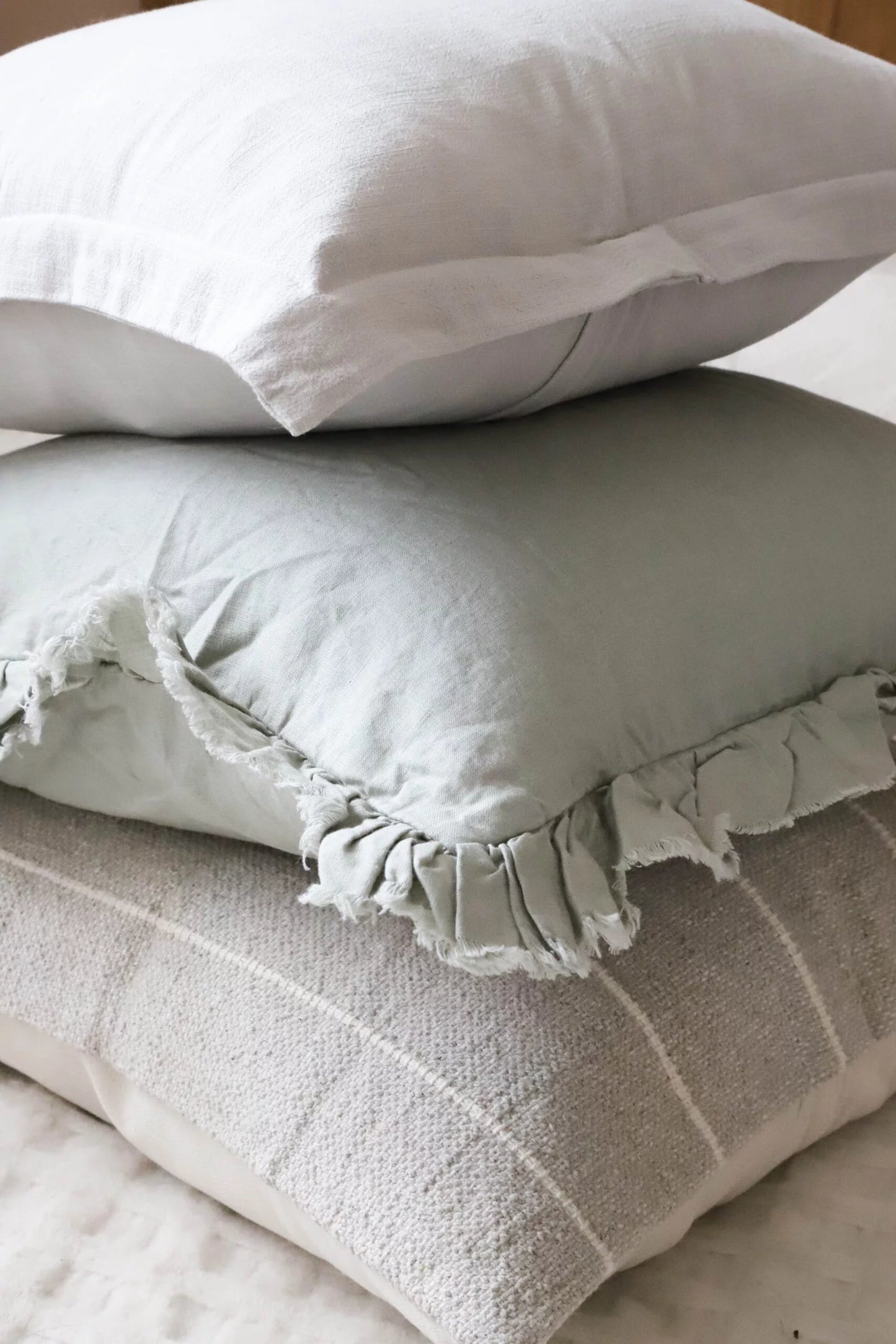 India Light Grey Cushion - 2 Sizes