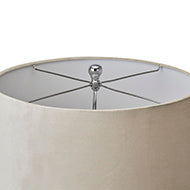 Ambassador Metallic Glass Lamp with Velvet Shade