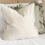 Esmee Natural Gingham Cushion