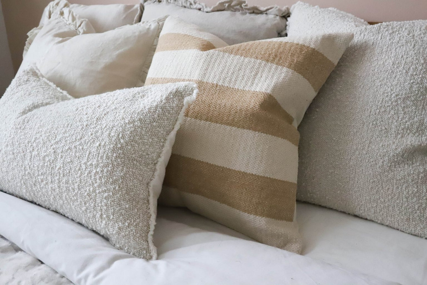 India Natural Stripe Cushion