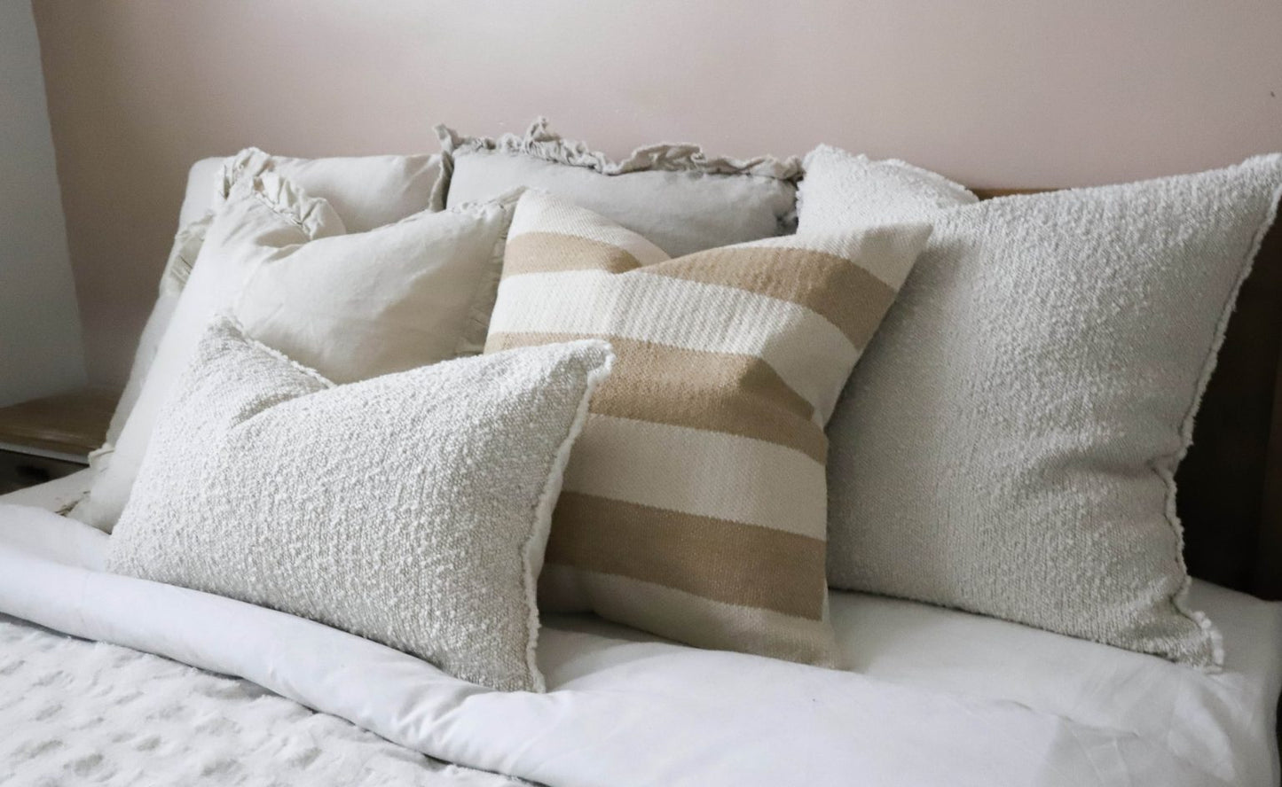 India Natural Stripe Cushion