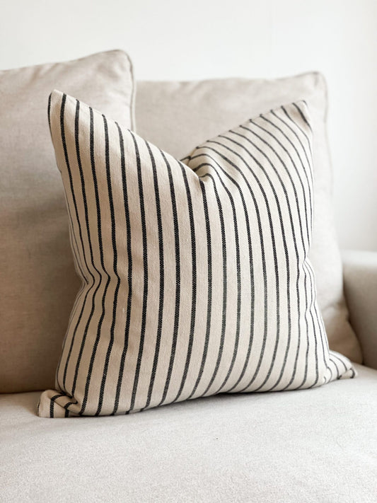 Thea Navy Stripe Cushion