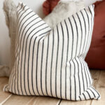 Thea Navy Stripe Cushion