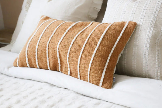 India Orange Stripe Cushion