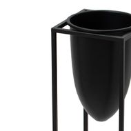 Matt Black Bullet Planter on Black Frame