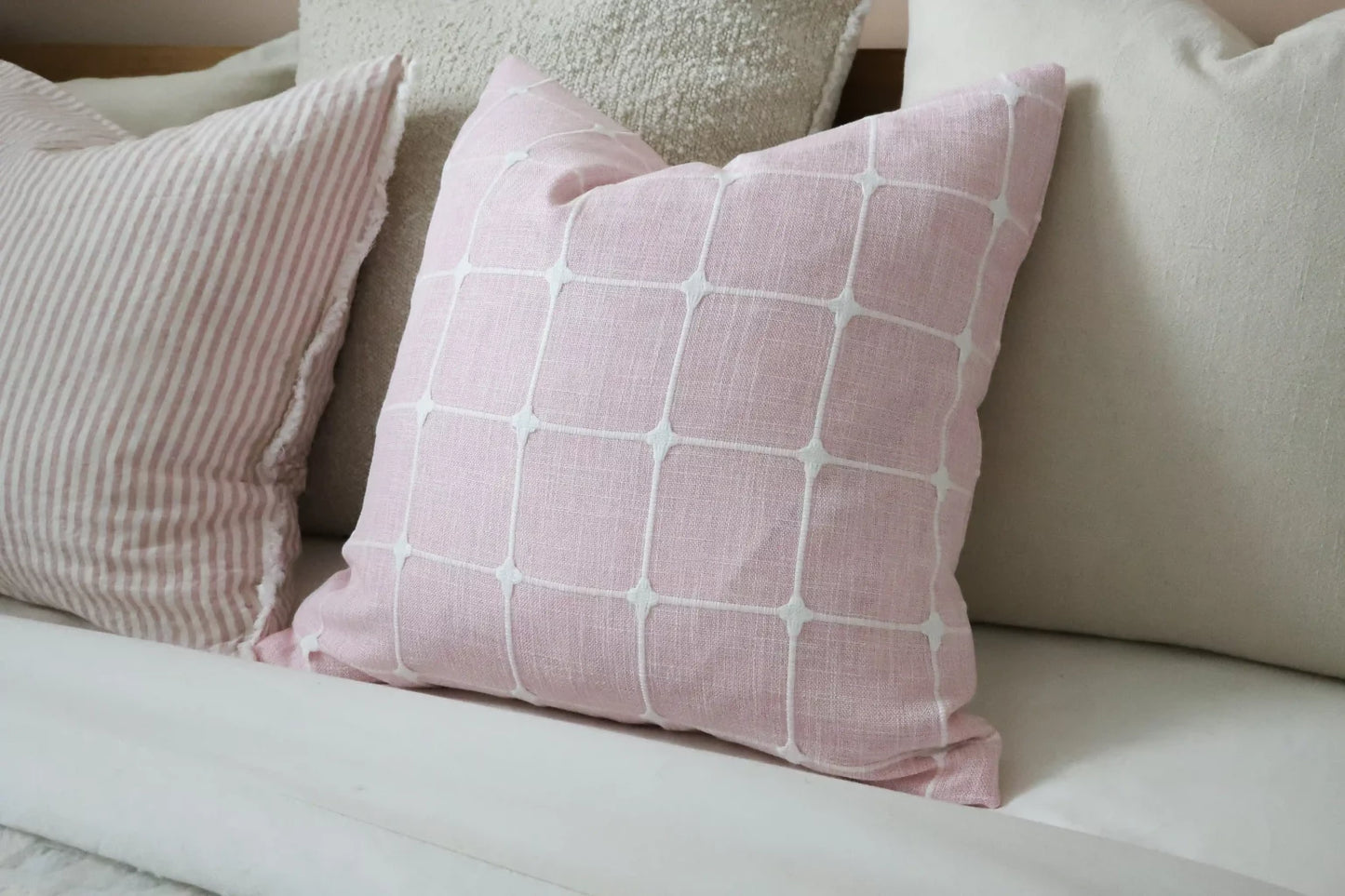 Rosie Pink Stripe Cushion