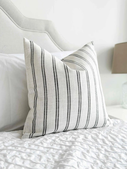 Rosie Black Stripe Cushion