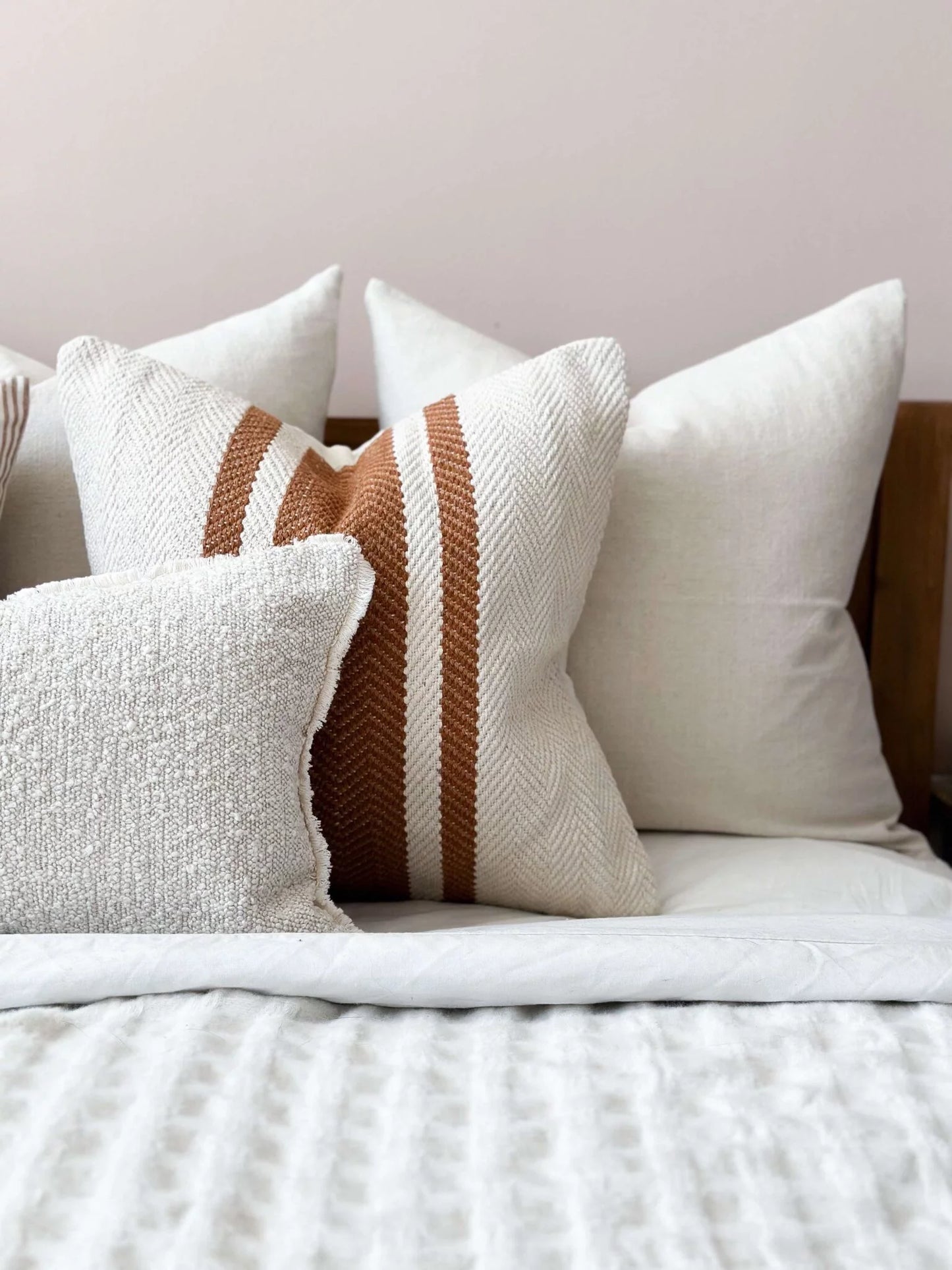 India Rust and Cream Cushion - 2 Sizes