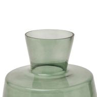 Smoked Sage Glass Large Ellipse Vase