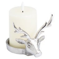 Farrah Collection Silver Stag Candle Holder