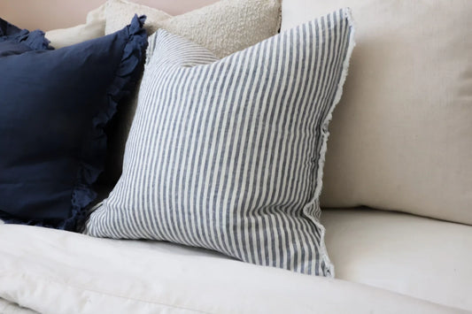 Esmee Navy Stripe Cushion 3 Sizes