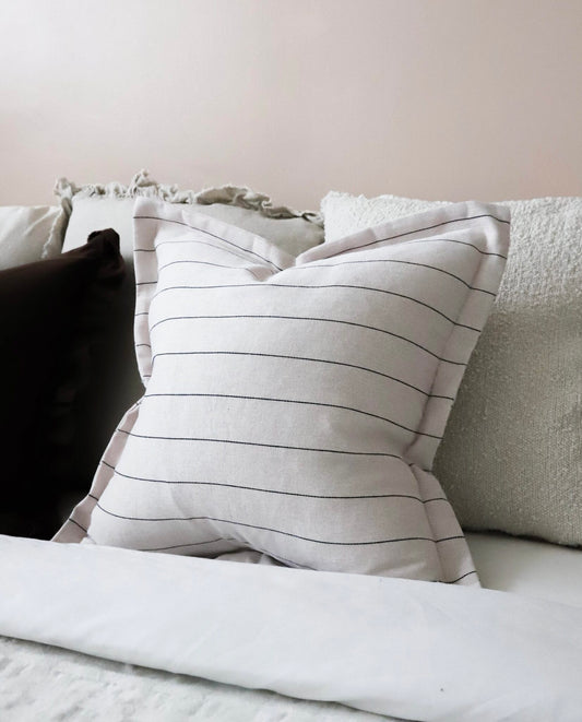 Tara Cream Stripe Cushion - 2 Sizes