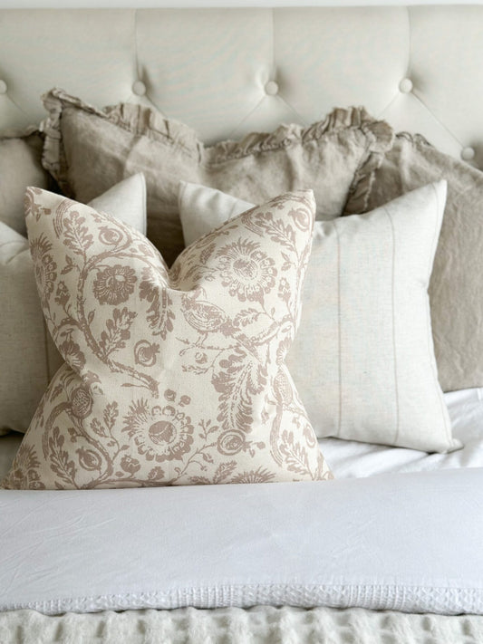 Aria Taupe Print Cushion