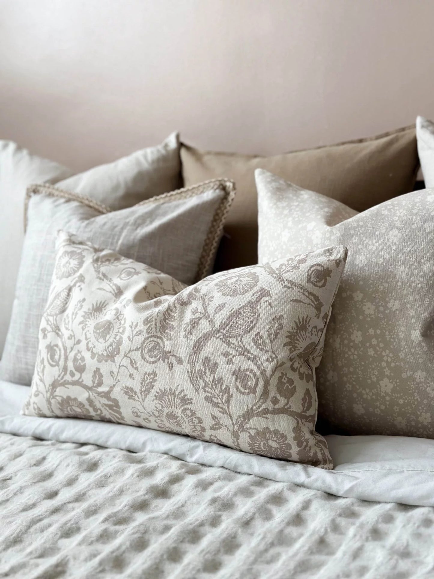 Aria Taupe Print Cushion