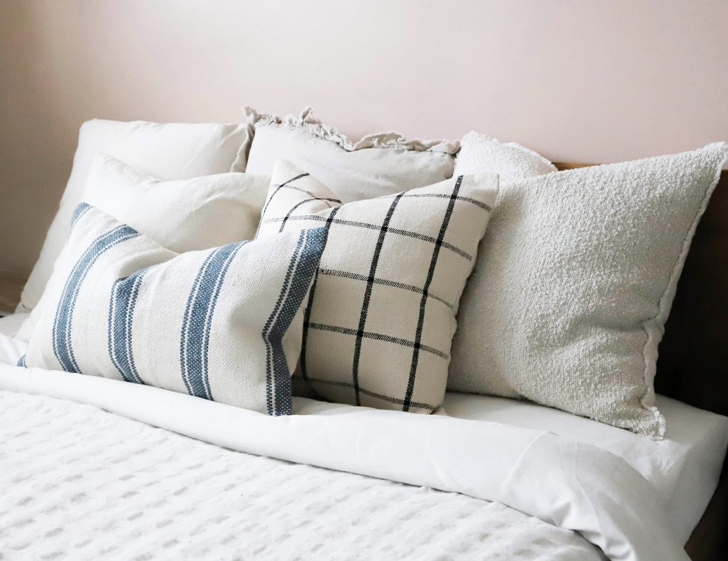 India Teal Stripe Cushion