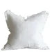 Nora Fringed White Cushion 45 x 45